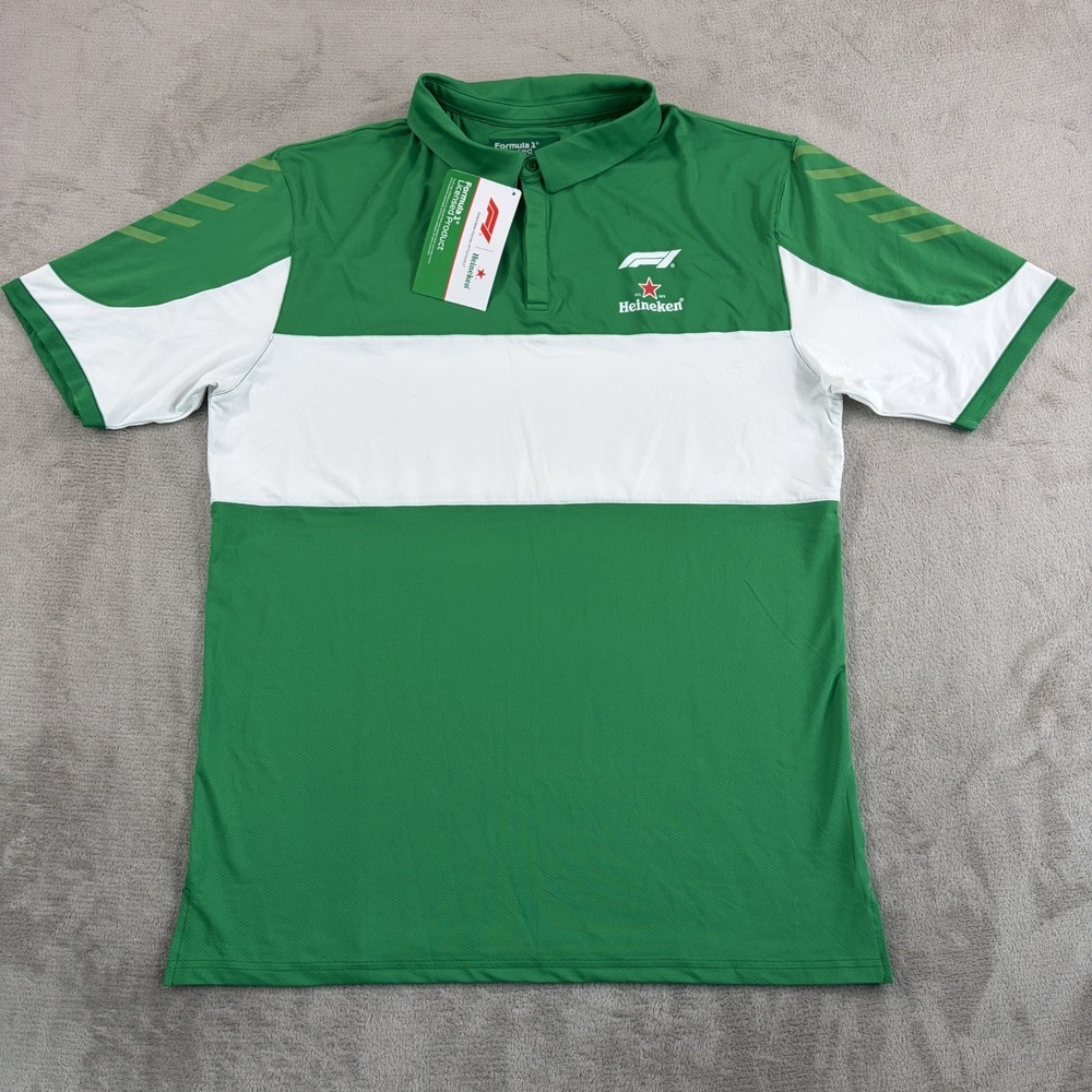 Formula 1 Grand Prix Heineken Racing Performance Polo Shirt in Green Men 2XL NWT